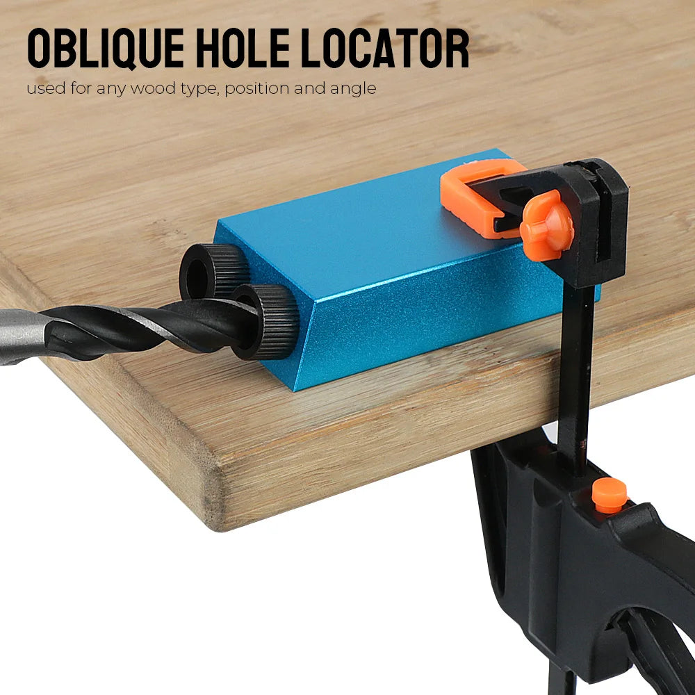 Pocket Hole Jig Kit — 15-Piece Set with Drill Bits & Clamp