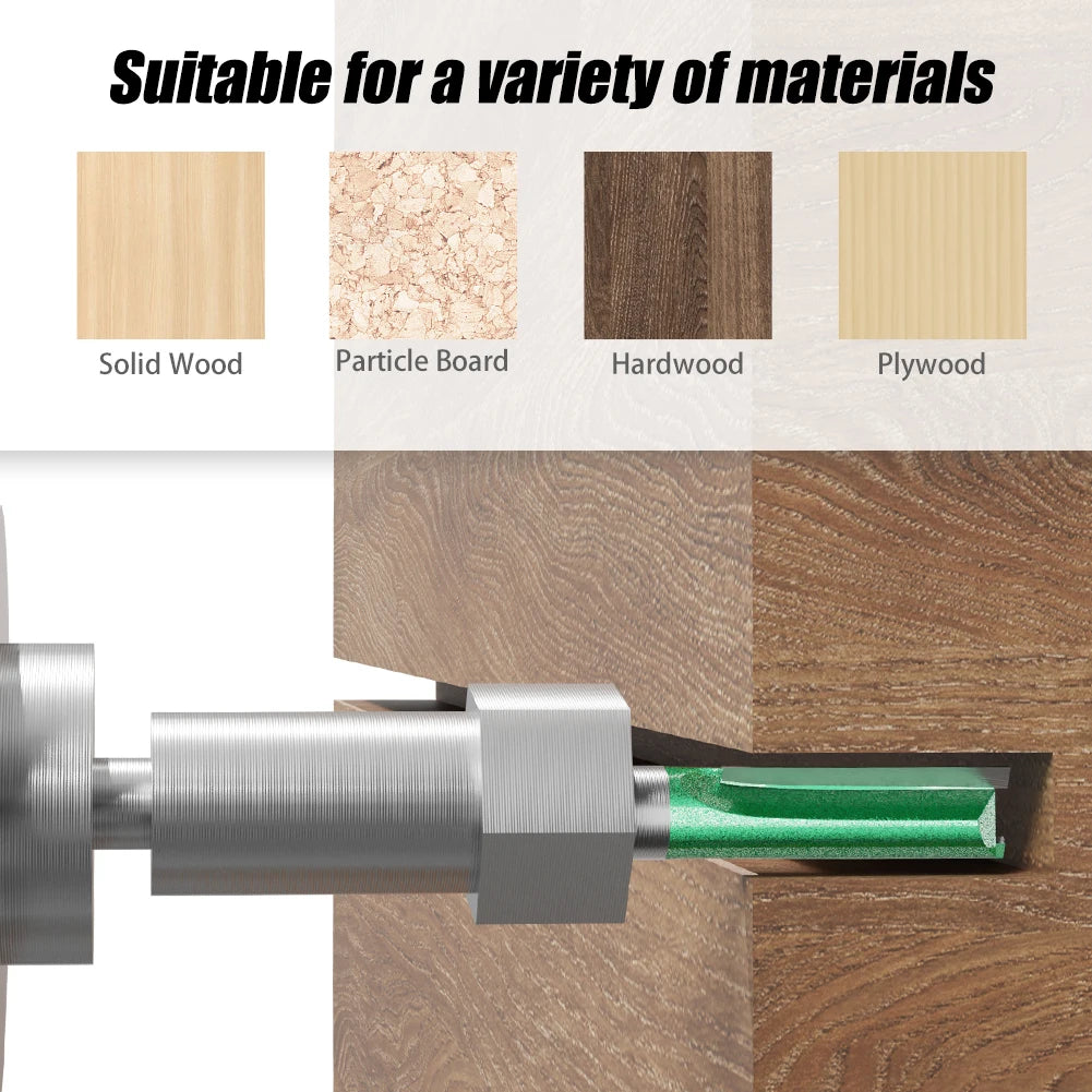Tungsten Carbide Router Bit Set — Straight Flute Wood Milling Cutters (3mm–25mm)