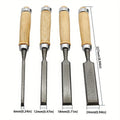 4-Piece Professional Wood Carving Chisel Set — 8/12/16/20mm