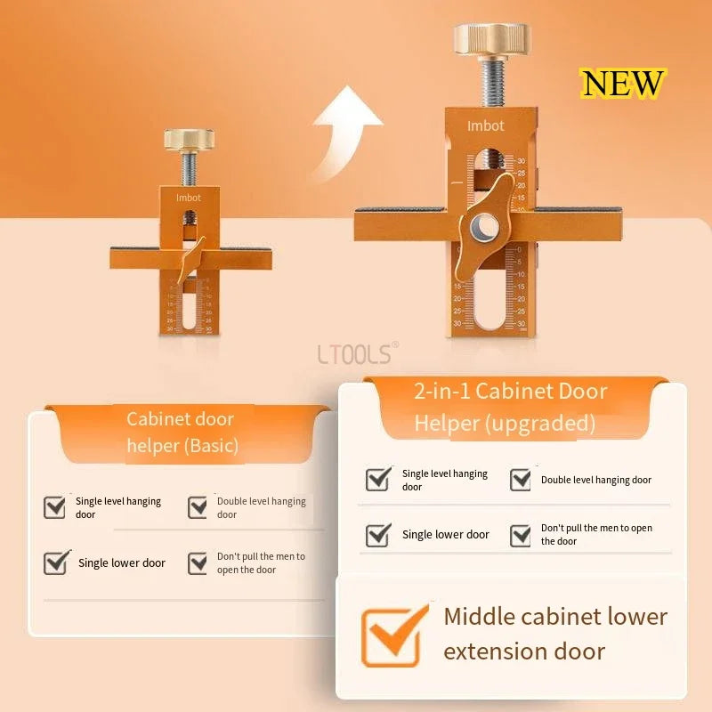 Cabinet Door Hinge Jig — 2-in-1 Drill Guide & Installation Tool