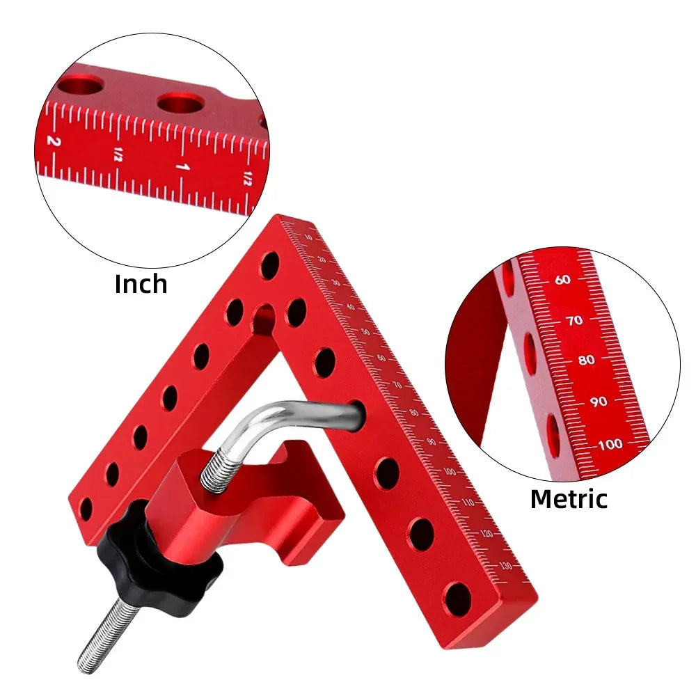 90° Right Angle Assembly Clamp — 140mm Woodworking Fixture