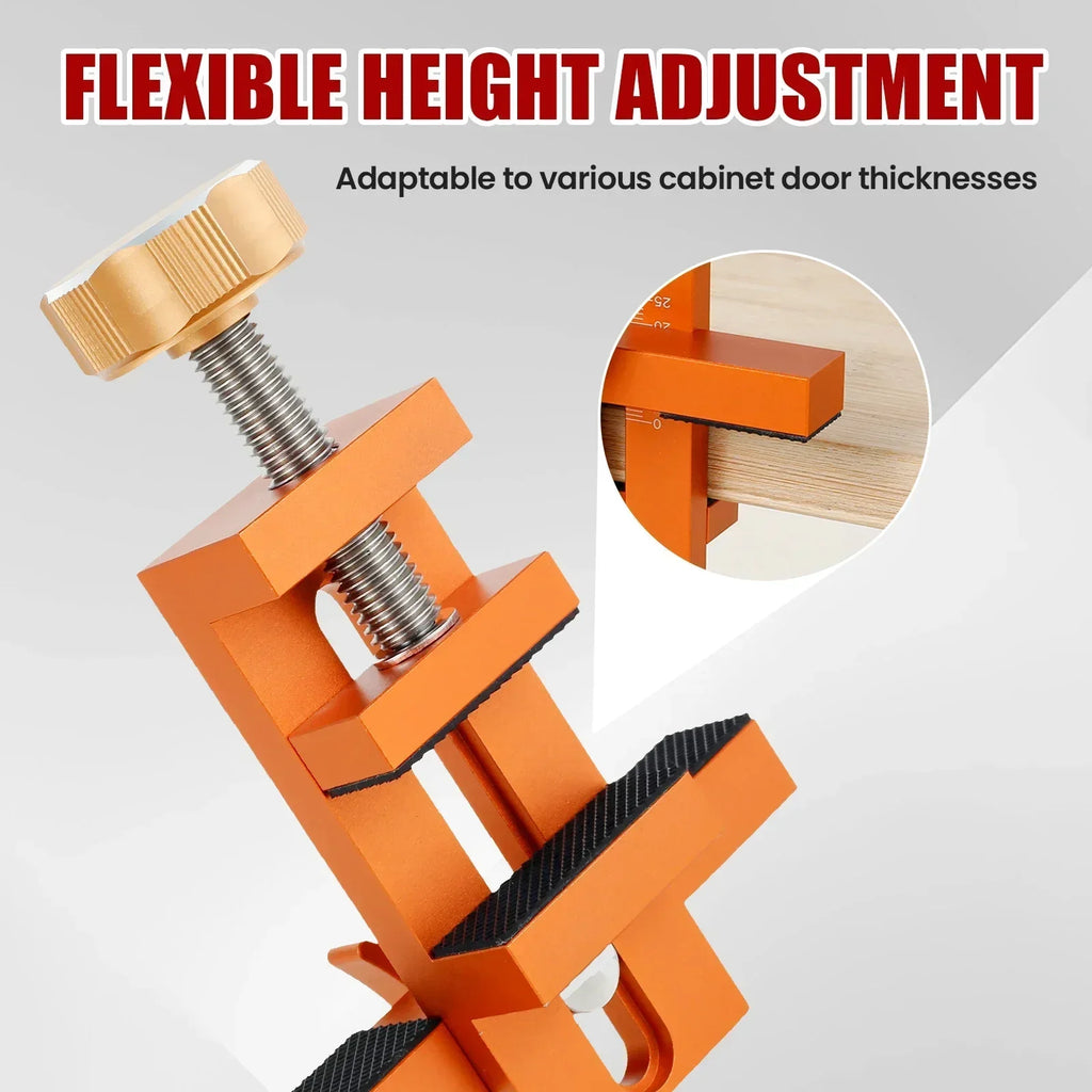Cabinet Door Hinge Jig — 2-in-1 Drill Guide & Installation Tool