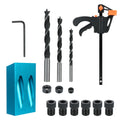 Pocket Hole Jig Kit — 15-Piece Set with Drill Bits & Clamp