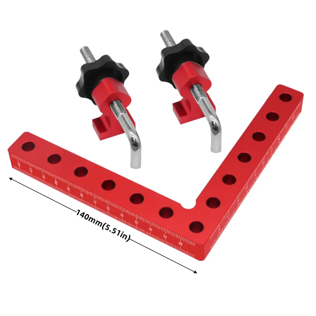 90° Right Angle Assembly Clamp — 140mm Woodworking Fixture